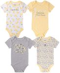 Calvin Klein 4 Pieces Pack Bodysuits Yellow/Grey, Yellow/Grey, 12 Months