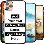 Personalised Phone Case for iPhone 11, Add Your Text, Picture, Designs, Business Logo on This Shockproof TPU Bumper back Cover Customised Gift idea for Birthday, Wedding, Anniversary, Special Moments