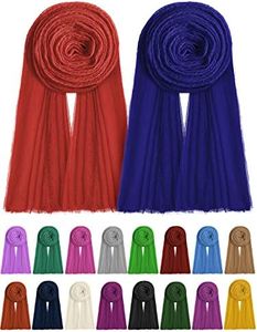 18 Pieces Women Scarfs Shawl Hijab Soft Cotton Hemp Long Scarf Head Wraps Travel Scarf for Women Scarves Wrap Head Scarve, 18 Colors, 27 x 69 Inches, 18 Colors, as Shown in the Pictures, 27 x 69 inches