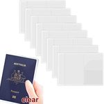 8 Pcs Clear Passport Cover Travel Holder Case,H HOME-MART Australia Waterproof Transparent Protector Travel Holder Organizer Protector,for Passport,Credit & ID Cards (8 pcs)