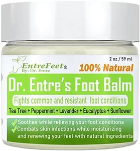 Dr. Entre's Antifungal Foot Balm: Tea Tree Oil & Shea Butter Based - Organic Treatment Cream for Athletes Foot, Dry Feet, Cracked Heels, Itching, and Odor - Foot Care E-Book Included