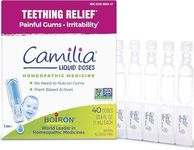 Boiron Camilia Teething Drops for Daytime and Nighttime Relief of Painful or Swollen Gums and Irritability in Babies - 40 Liquid Droppers Bundled in 8 separate packs of 5