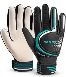 COTLIKE Soccer Goalie Gloves – Goalkeeper Gloves for Kids Boys Girls Youth, Goalie Gloves for Kids 8-12 with Strong Grips, 100% Latex Palms, Breathable & Protective Design for Training Match