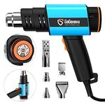 2000W Heat Gun, GoGonova 50℃-650℃ Hot Air Gun with 7 Modus, 2 Airflow, 5 Nozzles for Shrink Tubing, Wrap, Crafts, Soldering