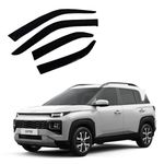 ROYALTECH Premium Non-Breakable Car Window Door Visor/Rain Guard/Wind Deflector Compatible for (Hyundai Exter (Set of 4))