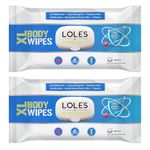 LOLE'S XL Body Wash Wipes - No Shower, Bed Bath, Cleansing Wet Wipes for Adults - Large - Travel, Gym, Hospital (4pk x 48)