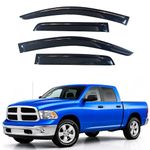 IG Window Visor for 2009-2018 Ram 1500 Crew/Mega Cab, Rain Guard Vent Deflector for 2010-2024 Ram 2500 & 3500, 2019-2024 Ram 1500 Classic Body, 2012 2013 2014 2015 2016 2017 2019 2020 2021 2022 2023