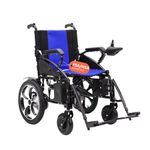 Alton All Terrain Heavy Duty Powerful Dual Motor Foldable Electric Wheelchair Motorized Power Wheelchairs Silla de Ruedas Electrica para Adultos. Supports up to 265 lbs - Weight 99 lbs (Blue)
