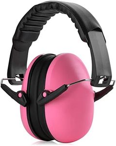 Hearing Protection and Noise Reduction Earmuffs - Lightweight, Adjustable and Foldable NRR 20dB Safety Ear Protection for Shooting, Heavy Machinery Work and Hunting Fits Adults and Kids, Pink