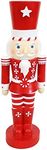 Sunnydaze Alfonso The Noble 36" Christmas Nutcracker Statue with Candy Cane Design
