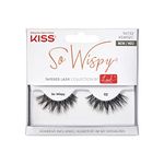 Kiss Lash Couture So Wispy Collection 1 Pair of Volumizing Fake Lashes, Style 02, with Tapered Ends and Aloe Infused Lash Glue