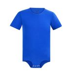 Landofgenie Men's Short Sleeve Romper Pyjama Bodysuit One Piece Romp, blue, S