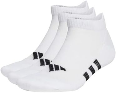 adidas Performance Cushioned Low Socks 3 Pairs, White/White/White, Medium