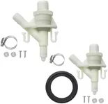 385311641 RV Water Valve 2 Pack with 385311658 Flush Ball Seal- Fit for Sealand Toilets 300, 301 310, 311, 320, 321 Series Pedal-flush Toilet Fits for Camper Trailer Toilet Pedal flush Toilets