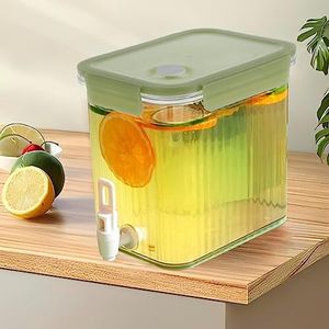 Juice Dispenser Container Beverage Dispenser Plastic Small Water Dispenser Leakproof Plastic Beverage Dispensers Heat Resistant Reusable Juice Dispenser for Sun Tea, Iced Tea, Juice, Beer