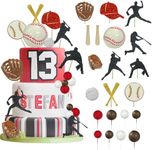 Lukinuo Baseball Cake Decorations Baseball Theme Cake Topper Sports Cake Toppers Decoration for Men Boy Baseball Sport Theme Baby Shower Kid Birthday Party