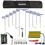 Mookis Dent Removal Kit 31 PCS Automotive Paintless Dent Repair Kit with Ten Dent Rods, Line Reflector for Remove Hail Damage