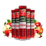 Mushleaf Apple Cider Vinegar Combo Pack of 5 for weight management (Apple Flavour) 100 Effervescent Tablets - ACV Infused with Mother and Digestive Ease, Enriched with Vitamin B6 & B12, 100% Vegan