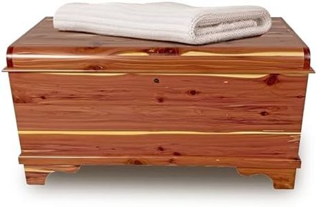 DutchCrafters 45" Amish Heirloom Aromatic Red Cedar Hope Chest with Waterfall Edge, Storage Trunk with Lock for Blankets and Keepsakes - Made in America (Large - 45", Natural)