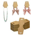 DEEPTAGS Jewellery Display Cards for Bracelet, Earring, Necklace, Jewelry, Hair Tie - Brown, 500 PCS