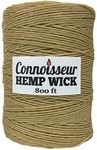 Natural Hemp Wick 800 FT Spool BEST DEAL Long Lasting Fully Coated with Natural Beeswax Perfect Dispenser Refill Standard (1.0 mm)