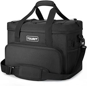 TOURIT Cooler Bag 46-Can Insulated Soft Cooler Portable Cooler Bag 32L Lunch Coolers for Picnic, Beach, Work, Trip, Black