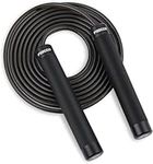 FEECCO Skipping Rope for Adult, 5.5mm PVC Covered Steel Rope with Adjustable Length and Metal Handles