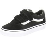 Vans Unisex Kids Yt Ward V Sneaker, Suede Canvas Black White, 11 UK