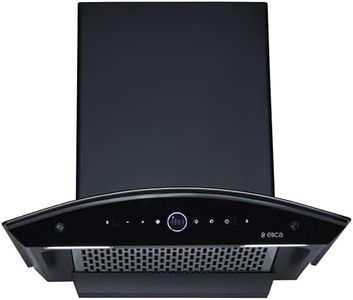 Elica 60cm 1600 m3/hr BLDC Filterless Autoclean Kitchen Chimney with 15 Years Warranty | PRO PLUS FL BLDC HAC LTW 60 MS NERO | Black | Touch Control with Round RPM Display + Motion Sensor
