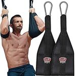 𝗔𝗡𝗧𝗜-𝗙𝗔𝗧𝗜𝗚𝗨𝗘 Senshi Japan Hanging Abs Strap, Thick Elbow Padding, Strength Tested Heavy Duty Nylon Sling Strap-Support Up To 200 Kg, Scientifically Designed, Optimum Results