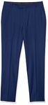 Calvin Klein Boys' Flat Bi-Stretch Dress Pant, Straight Leg Fit, Belt Loops & Front Pockets, Bright Blue, 16