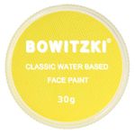 Bowitzki 30g Professional Face Paint Body Paint Water Based Face painting Makeup Safe for Kids and Adults Split Cake Single Color (Yellow-)