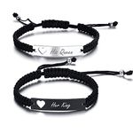 PJ JEWELLERY His Hers Couples Bracelets King and Queen Matching Bracelets Set Anniversary Promise Gifts Valentine Day Gift for him and her