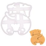 BAKERLOGY Relaxed Dachshund Butt Cookie Cutter - Detailed Biscuit Cutter Design for Baking and Crafts, Ideal on Fondant, Dough, Clay