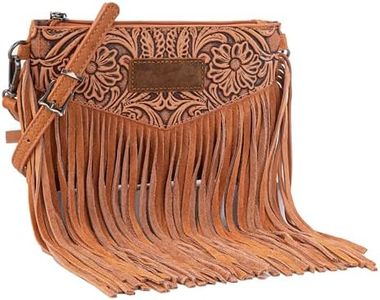 Wrangler Clutch Wristlet Fringe Purse Western Crossbody Bags for Women WG63-181LBR