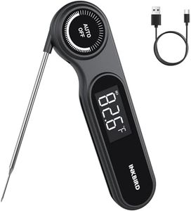 0.5 Seconds Rechargeable Instant Read Meat Thermometer for Cooking, INKBIRD Digital Food Thermometer with VA LCD Screen -58.0℉~572℉ Waterproof Kitchen Thermometer with Magnet, Candy Grill BBQ Frying