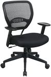 Space 5500 Air Grid Mid-Back Swivel Chair, Black, 20-1/2 x 1