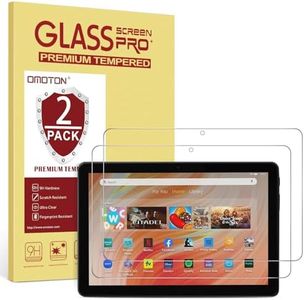 [2 Pack] OMOTON Screen Protector for Amazon Fire HD 10 Tablet (13th/11th Generation, 2023/2021 Released)/Fire HD 10 Plus/Fire HD 10 Kids/Kids Pro All-New 10.1 Inch Tablet, Tempered Glass