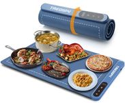 Food Warming Mat, Portable Food Warming Tray with 6 Timers, 6 Temperature Settings, Roll Up Electric Food Warmer with Organizer Rope, Heat Warming Tray for Buffet, for Party, for Thawing