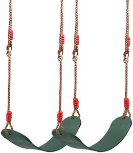Redswing 2 Pack Swing Seat for Kids and Adults, Heavy Duty Replacement Swing with Adjustable Ropes, Swing Set Accessories, Green