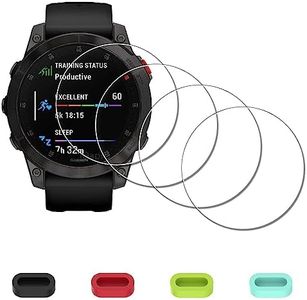 iDaPro Screen Protector for Garmin epix Gen 2 Smartwatch + Silicone Anti-dust Plugs [4 Pack] Tempered Glass Anti-Scratch Bubble-Free Easy Installation