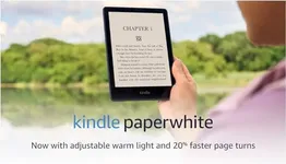 Certified Refurbished Amazon Kindle Paperwhite (16 GB) | Now with a larger display, adjustable warm light, increased battery life, and faster page turns | Denim