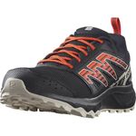 Salomon Mens Wander Black/Rainy Day/Scarlet Ibis Sneaker - 8 UK (L47152600)