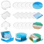 18 Pieces Resin Coaster Molds, Coas