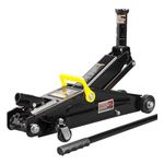 BIG RED AT83006BR Hydraulic Trolley Service/Floor Jack with Extra Saddle (Fits: SUVs and Extended Height Trucks), 3 Ton (6,000 lb), Black/Silver