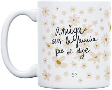 UO Taza de regalo con mensaje Amiga eres familia, regalo para amigas, 350 ml