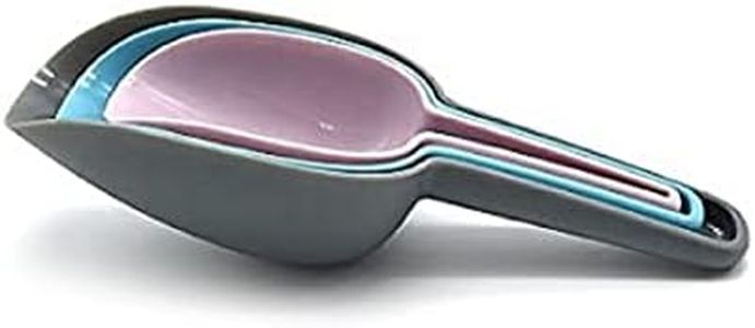 VENIQE (Pack of 3) Multi-Purpose Plastic Kitchen Scoops Bar Scooper for Canisters, Flour, Powders, Dry Foods, Candy, Pop Corn, Ice Scoop, Shovel,Measuring Scoop Coffee Beans & Pet Food (Multi Colour)