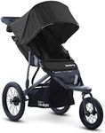 Joovy Zoom360 Ultralight Jogging Stroller Featuring High Child Seat, Shock-Absorbing Suspension, Extra-Large Air-Filled Tires, Parent Organizer, Air Pump, and Easy One-Hand Fold (Black)