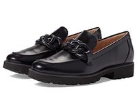 Cole Haan Women's Geneva Chain Loafer, Black Leather, 9