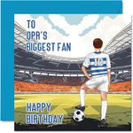 Football Birthday Card for QPR Fans - Biggest Fan - Fun Happy Birthday Card for Son Dad Brother Uncle Colleague Friend Cousin, 145mm x 145mm Footy Footie Bday Greeting Cards